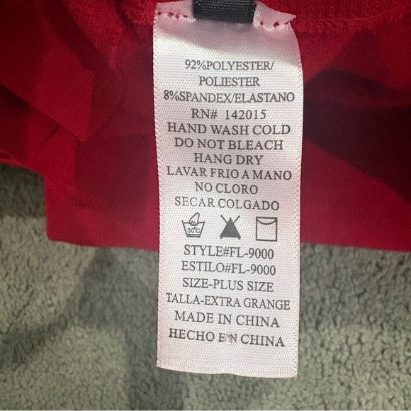 Women’s plus size leggings lot of 3 Red Brown and gray - Picture 5 of 9